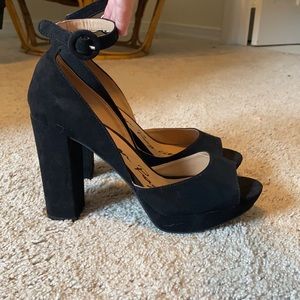 black high heels